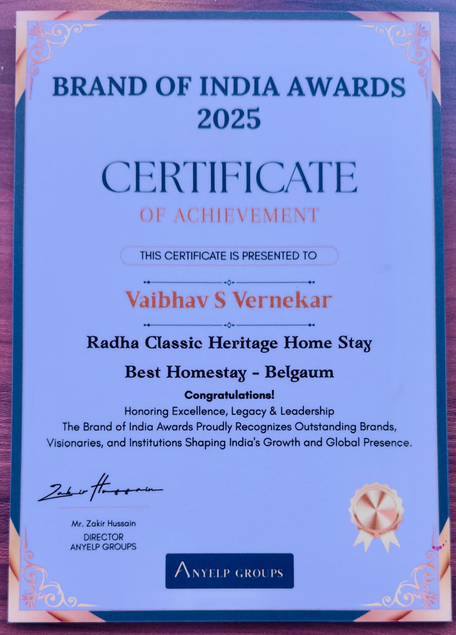 Heritage Homestay Award